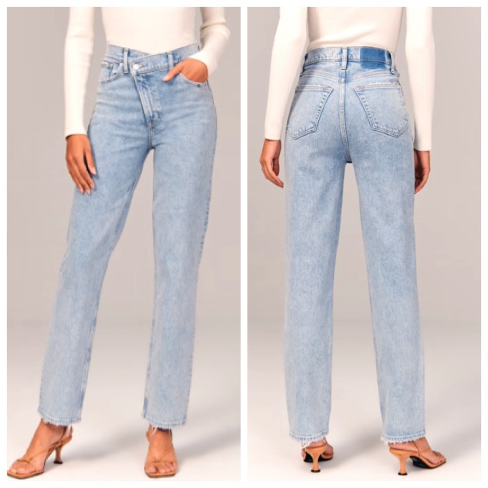Abercrombie & Fitch 90s Straight Ultra High Rise Criss Cross Jeans Women’s 25